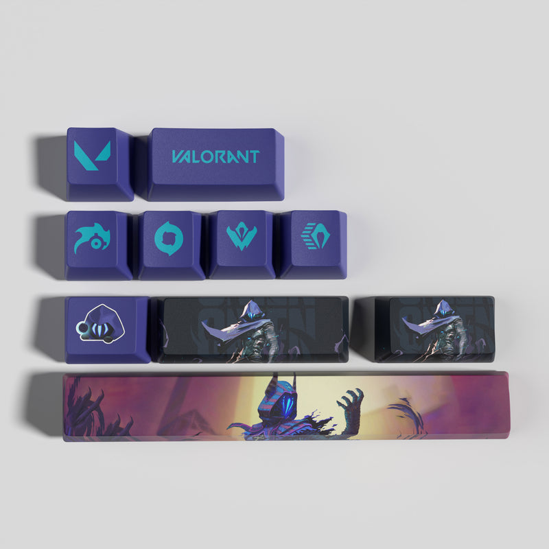 Valorant game keycaps omen jett killjoy sage cypher chmber OEM Profile 10keys PBT dye sub keycaps