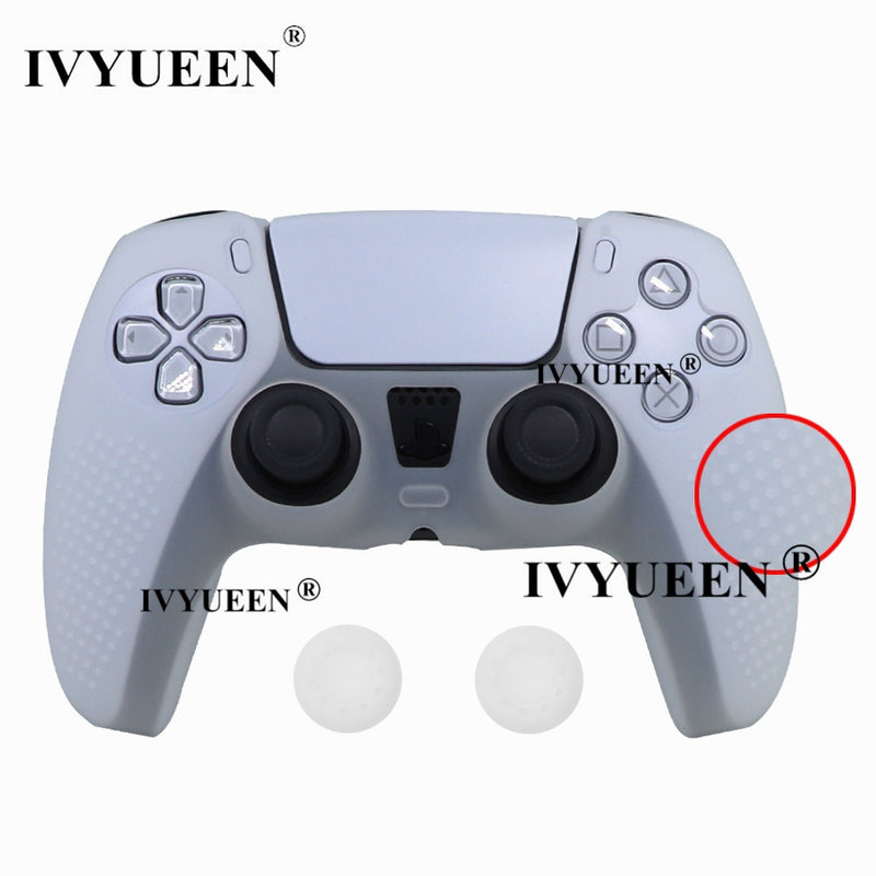 IVYUEEN Anti-slip Silicone Cover Skin for Sony PlayStation Dualshock 5 PS5 Controller Case Thumb Stick Grip Cap for DualSense