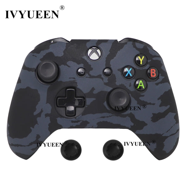 IVYUEEN Silicone Protective Skin Case for XBox One X S Controller Protector Water Transfer Printing Camouflage Cover Grips Caps