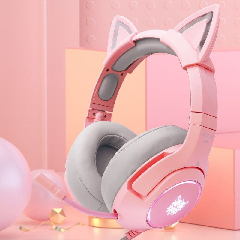 Gaming Headset With Cute Cat Ears