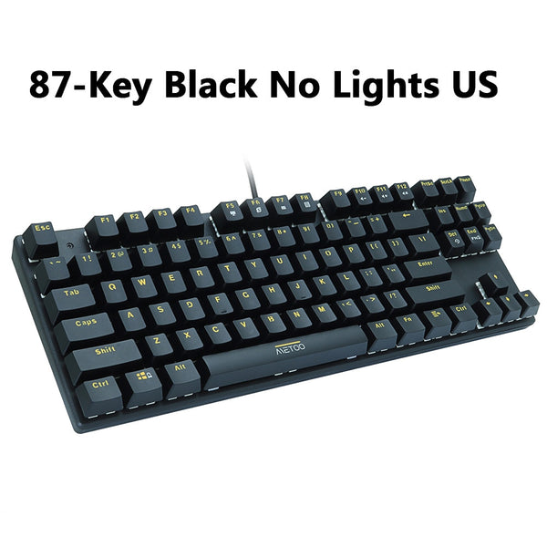 Metoo Gaming Mechanical Keyboard wired 104/87 Keys keyboard with LED Backlit Black Red Blue Switch For computer laptop pro Gamer