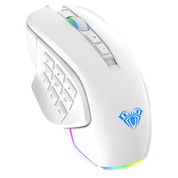 AULA H510 RGB Gaming Mouse 10000 DPI Side Buttons Marco Progrommable Egronomic 14 Wire Backlit Game Mice for Laptop