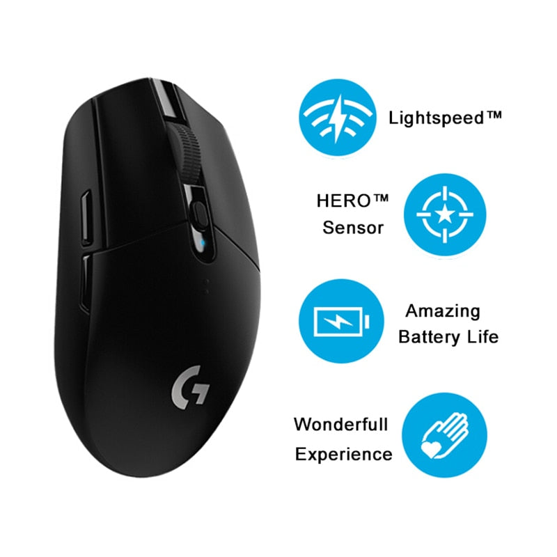 Original Logitech G304 / G305 Wireless Gaming Mouse PC Gamer 12000DPI Hero Sensor RGB Usb For Laptop Computer Mechanical Button