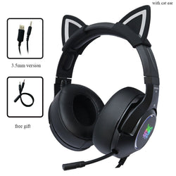 Gaming Headset With Cute Cat Ears