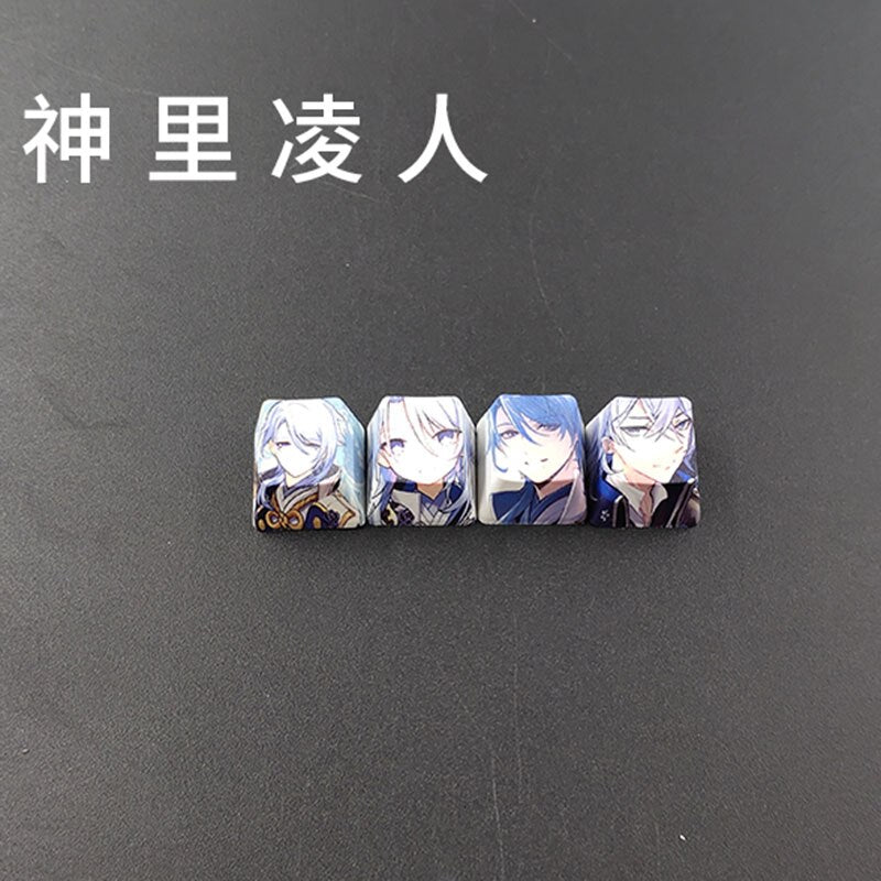 4pcs Genshin Impact PBT Sublimation R4 Cherry OEM Keycaps