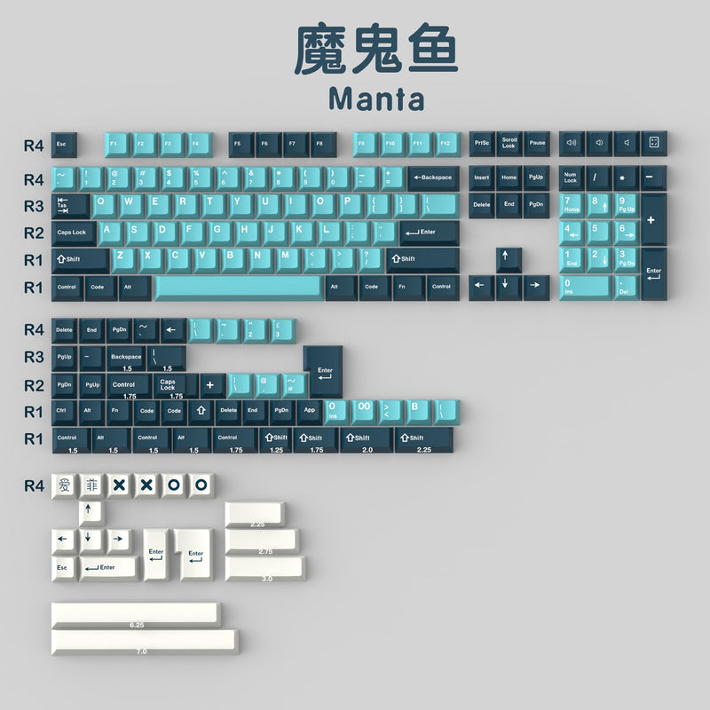 1 Set Cherry Profile Key Caps Only compatible with MX switches