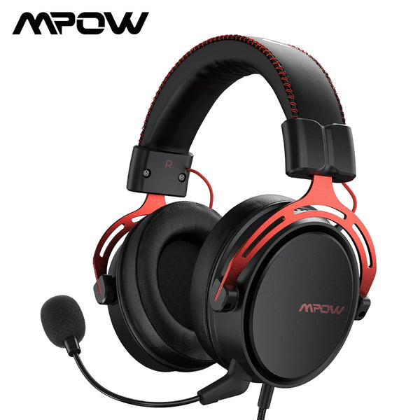 Soulsens/Mpow Air SE Gaming Headset Wired Surround Sound Gaming Headphones with Noise Cancelling Mic In-Line Control for PC