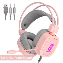 Gaming Headset 7.1 Virtual Surround Sound Gamer Earphones Voice Control with USB Wired Microphone Headphone for PS4 PC Computer