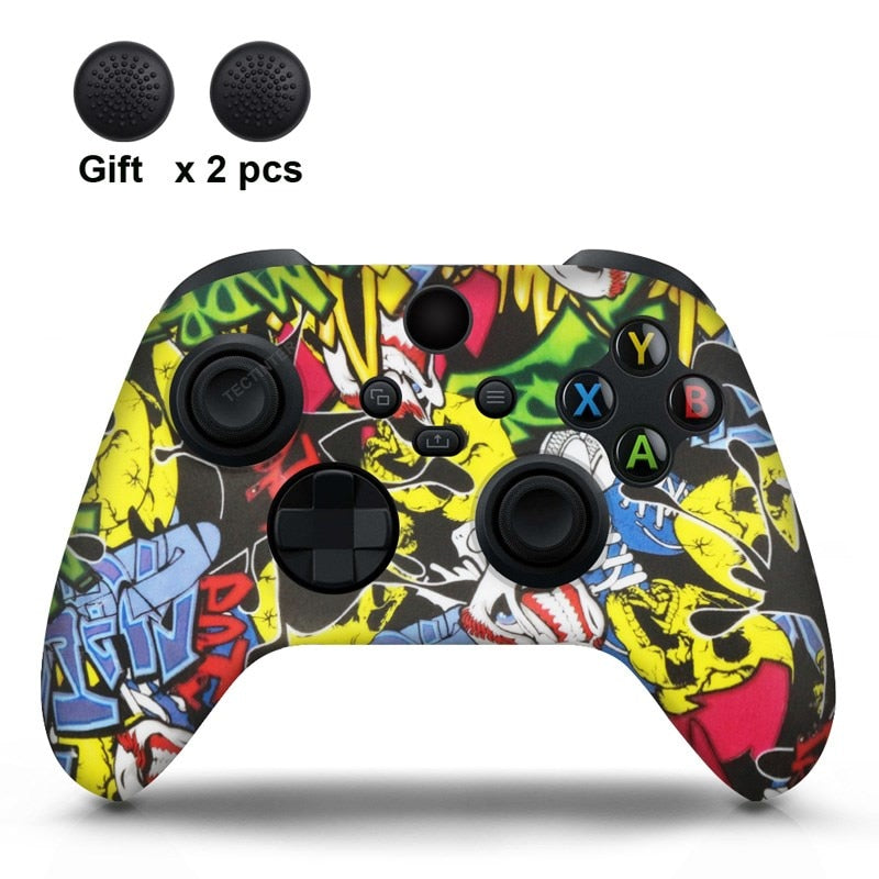 Soft Silicone Case For Xbox Series X/S Controller Protective Skin Gamepad Accessories Thumb Grips Caps Joystick Cover Shell