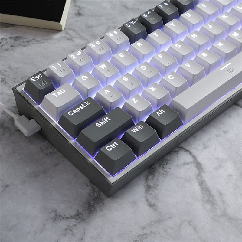 Redragon K617 Fizz 60% Wired RGB Gaming Keyboard 61 Keys Compact Mechanical Keyboard  Linear Red Switch for portable travel