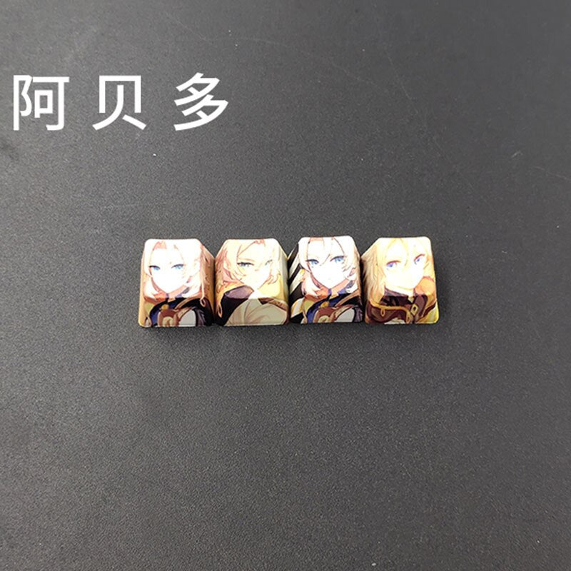 4pcs Genshin Impact PBT Sublimation R4 Cherry OEM Keycaps