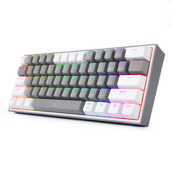 Redragon K617 Fizz 60% Wired RGB Gaming Keyboard 61 Keys Compact Mechanical Keyboard  Linear Red Switch for portable travel