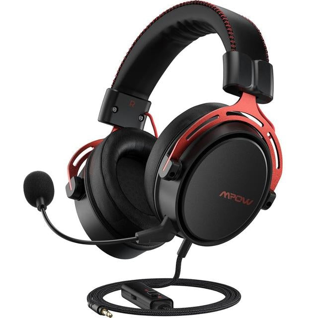 Soulsens/Mpow Air SE Gaming Headset Wired Surround Sound Gaming Headphones with Noise Cancelling Mic In-Line Control for PC